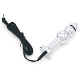 Bipolar Metal Electric Shock Butt Plug - D